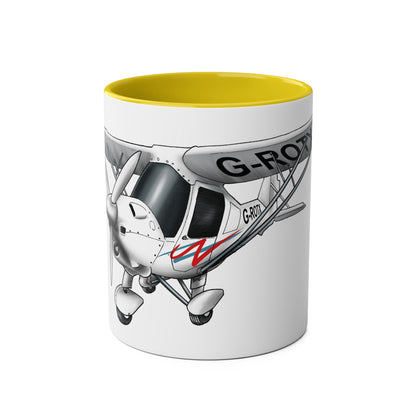 Rotax Cartoon Ikarus C42 Microlight 11oz Coffee Mug