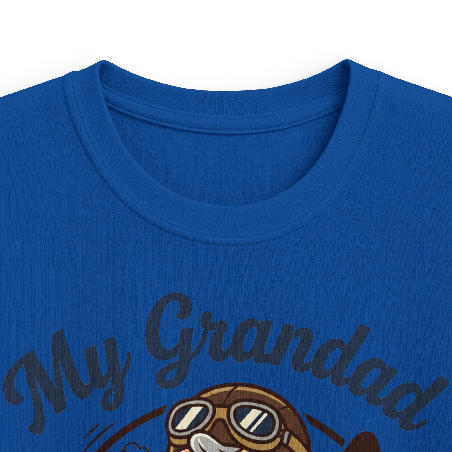 Kids Tee — "My Grandad Is a Pilot" Vintage Aviator T‑Shirt for Grandchildren