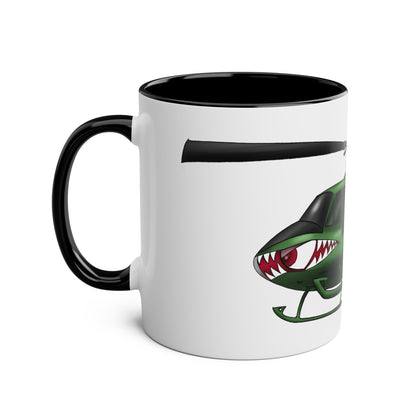Huey Chopper Two-Tone Coffee Mugs, 11oz - Funky Aviation