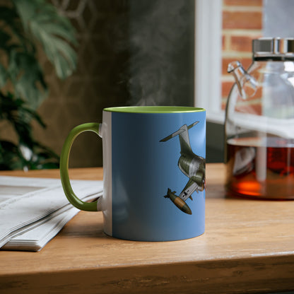 Starfighter Two-Tone Coffee Mugs, 11oz - Funky Aviation