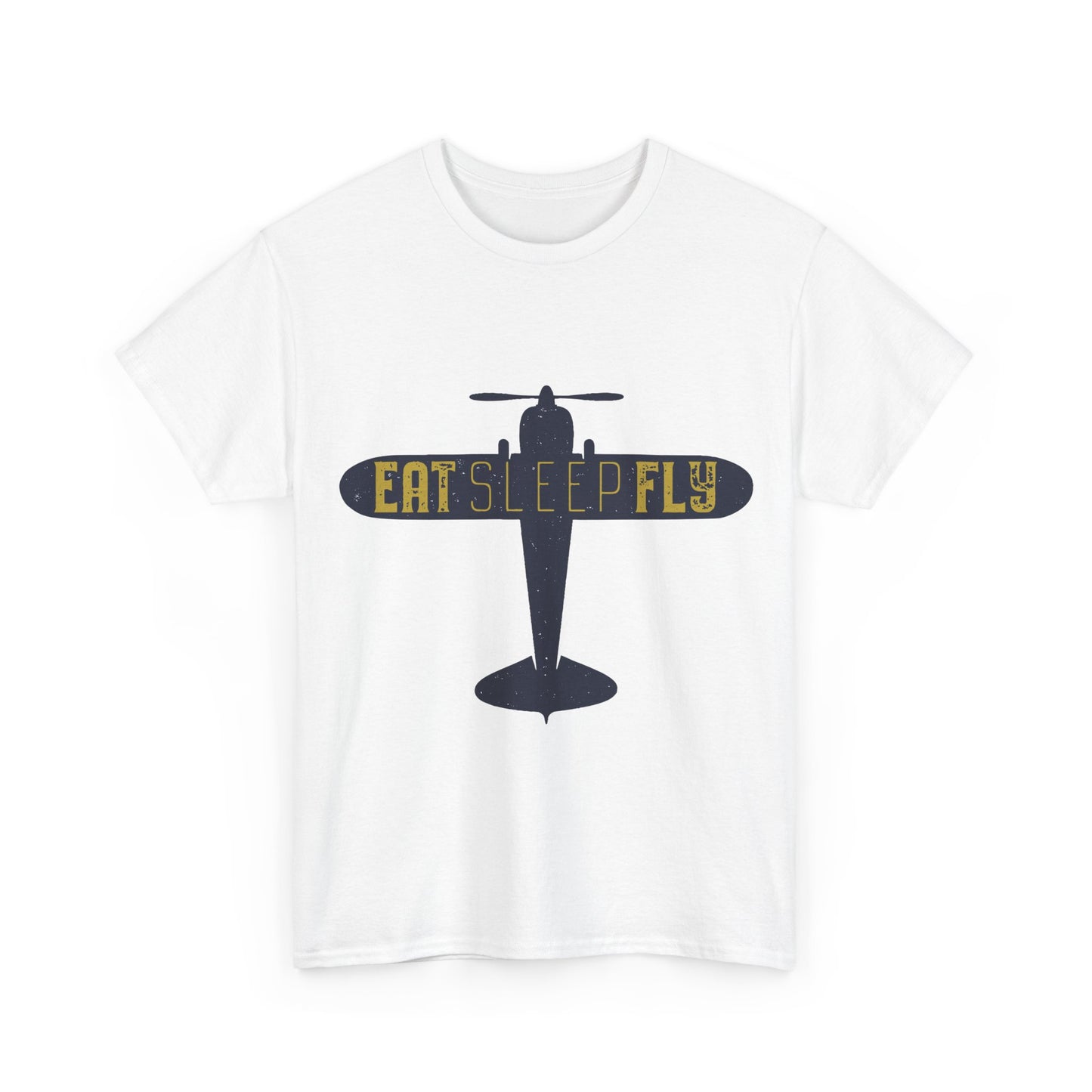 Eat Sleep Fly T-Shirt — Vintage Airplane Pilot Tee
