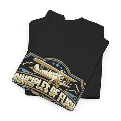 Aviator Principles T‑Shirt — "Principles of Flight: Pitch for Airspeed, Power for Altitude, Pray for the Weather"