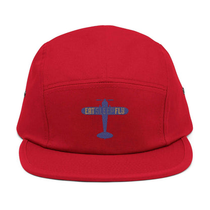 Embroidered "EAT SLEEP FLY" Racing 5-Panel Cap