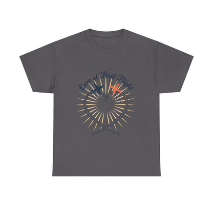 Love at First Flight T‑Shirt — Romantic Airplane Heart Valentine Tee