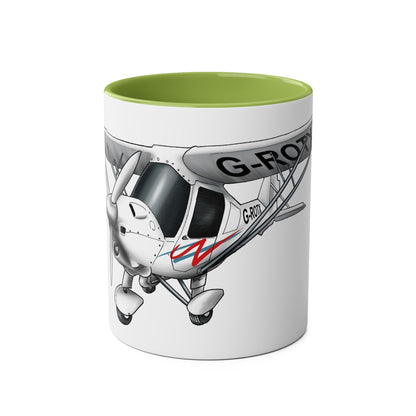 Rotax Cartoon Ikarus C42 Microlight 11oz Coffee Mug