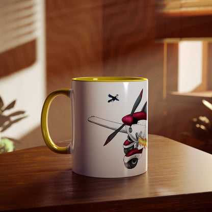 PA28 Team Low Wing Two-Tone Coffee Mugs, 11oz - Funky Aviation