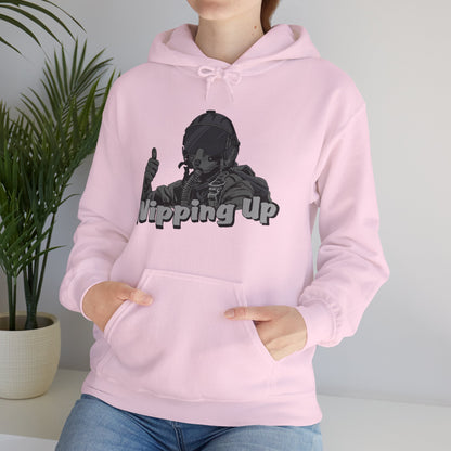 Nipping Up Fighter Pilot design Unisex Heavy Blend™ Hooded Sweatshirt - Funky Aviation
