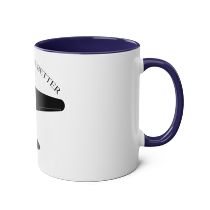 The Older the Better Two-Tone Coffee Mugs, 11oz - Funky Aviation