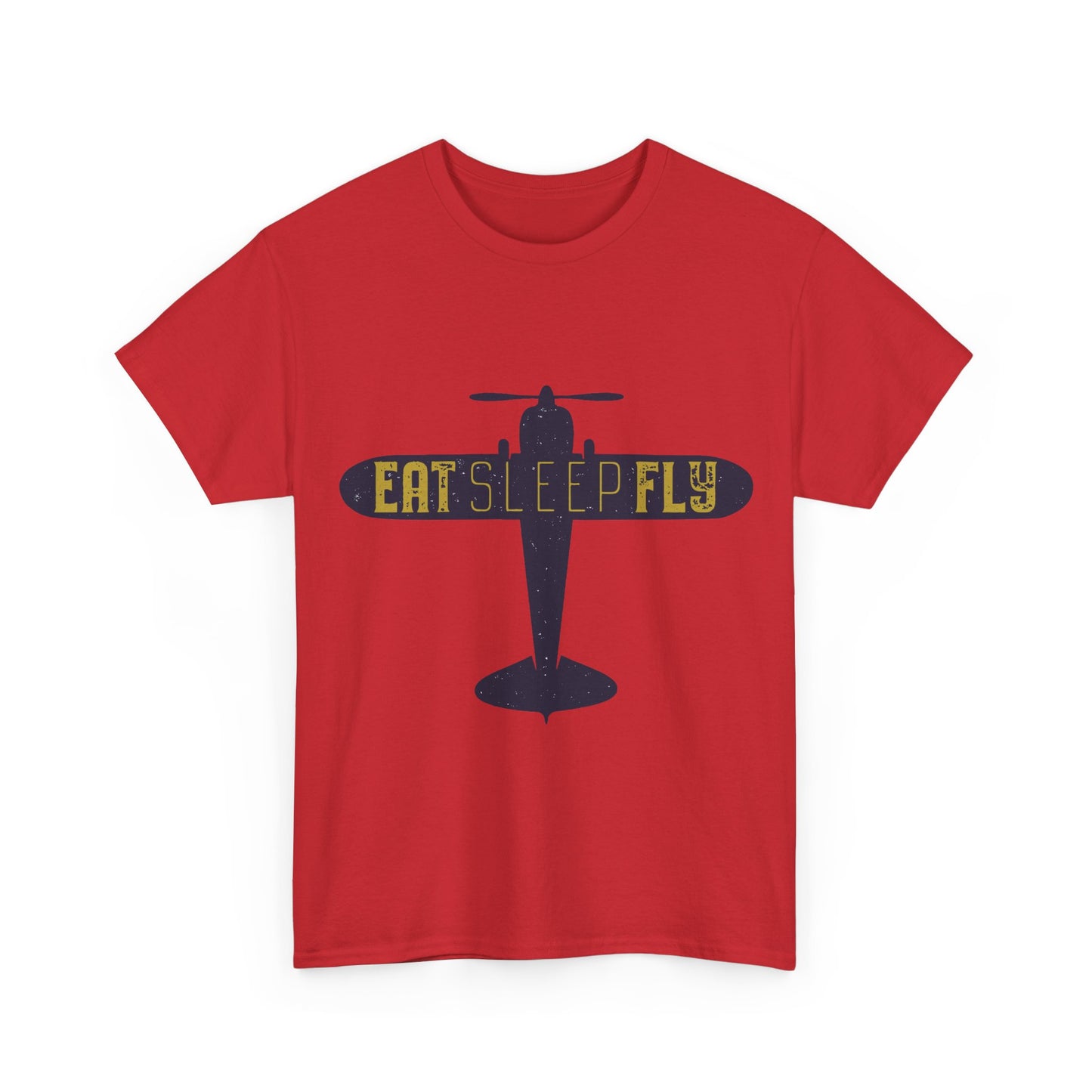 Eat Sleep Fly T-Shirt — Vintage Airplane Pilot Tee
