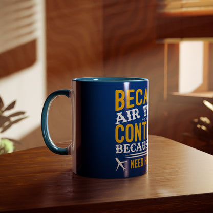 ATC Meme Two-Tone Coffee Mugs, 11oz - Funky Aviation