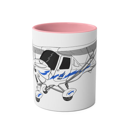 Ikarus C42 Two-Tone Coffee Mugs, 11oz - Funky Aviation