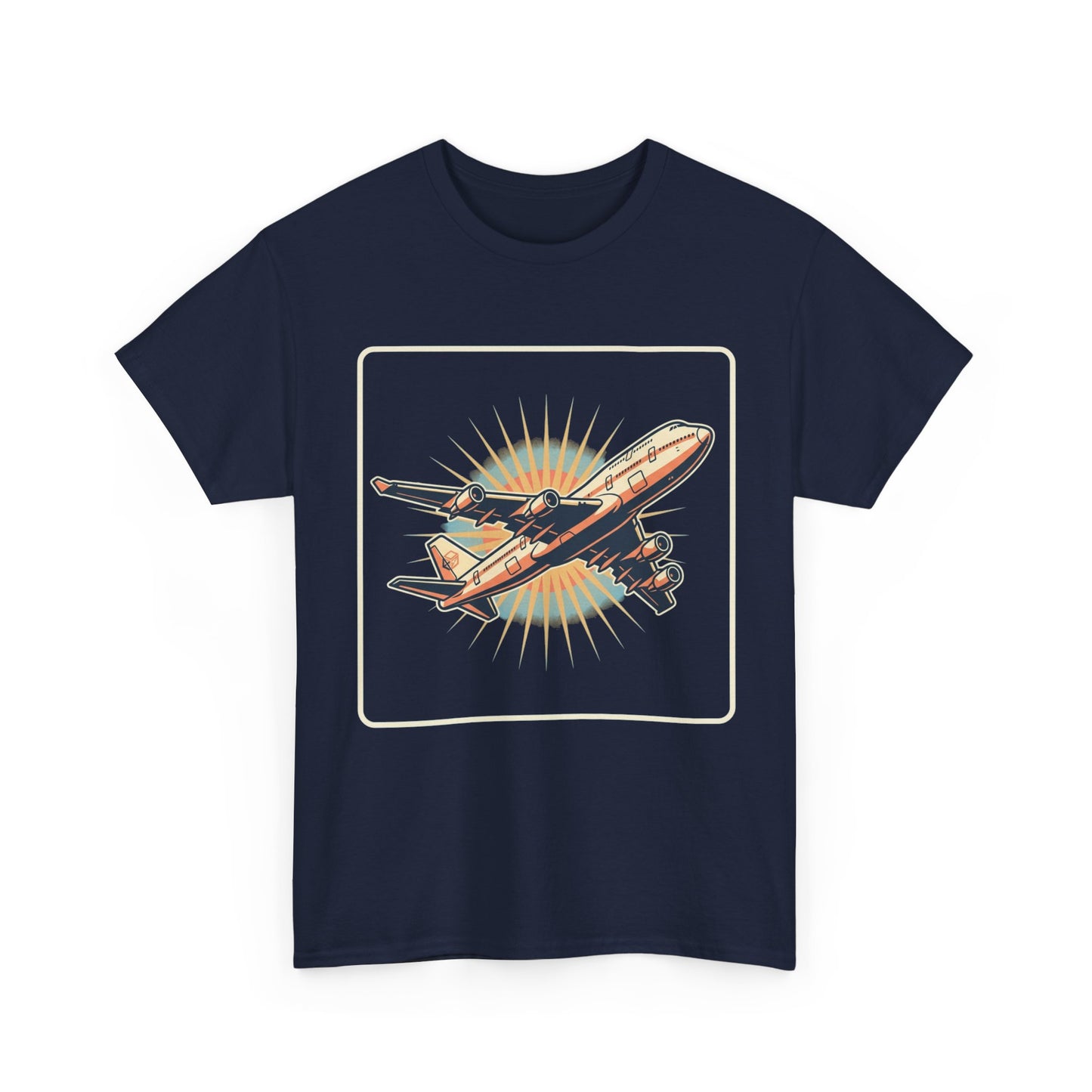 Vintage Jumbo Jet T‑Shirt — Retro Aviation Graphic Tee for Plane Lovers