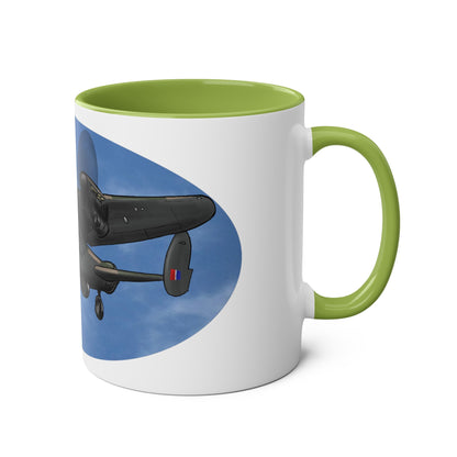 Lancaster Bomber Two-Tone Coffee Mugs, 11oz - Funky Aviation