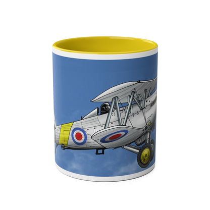 Vintage Nimrod Two-Tone Coffee Mugs, 11oz - Funky Aviation