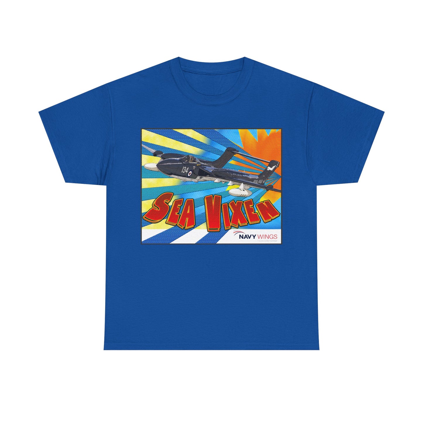 Sea Vixen Jet T‑Shirt — Vintage Navy Aircraft Retro Graphic Tee
