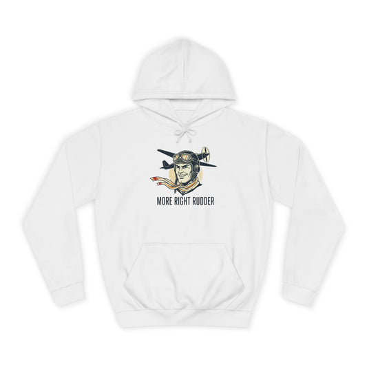 More Right Rudder Hoodie — "I Only Look This Relaxed Because You Can't See My Feet" Vintage Pilot Graphic Hoodie
