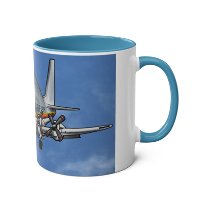 Guppy Aircraft Retro Two-Tone Coffee Mugs, 11oz - Funky Aviation