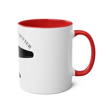 The Older the Better Two-Tone Coffee Mugs, 11oz - Funky Aviation
