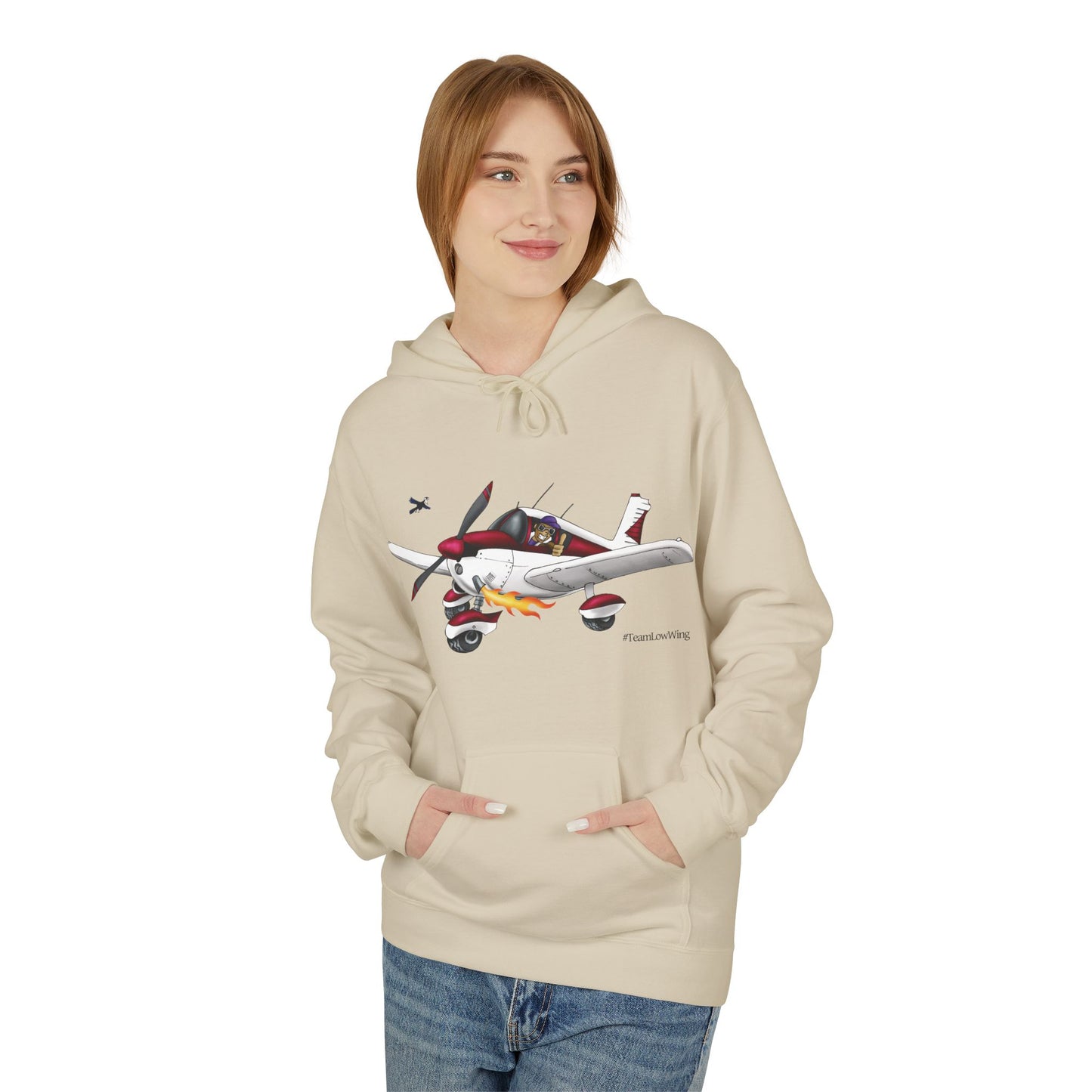 Flying Crazy Aviation Hoodie — 'Flying Crazy' Pilot/Plane Lover Fleece
