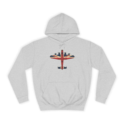 Vintage UK Flag Bomber Plane Hoodie