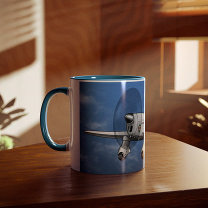 Mew Gull Racer Two-Tone Coffee Mugs, 11oz - Funky Aviation