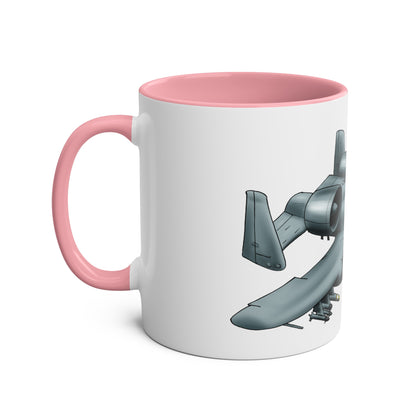 A10 Tankbuster Two-Tone Coffee Mugs, 11oz - Funky Aviation