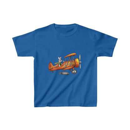 Piglet Flying - Kids Heavy Cotton™ Tee - Funky Aviation