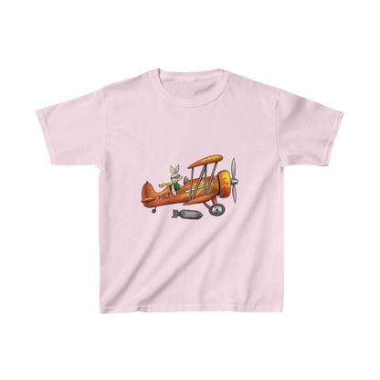 Piglet Flying - Kids Heavy Cotton™ Tee - Funky Aviation