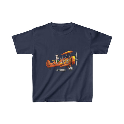 Piglet Flying - Kids Heavy Cotton™ Tee - Funky Aviation