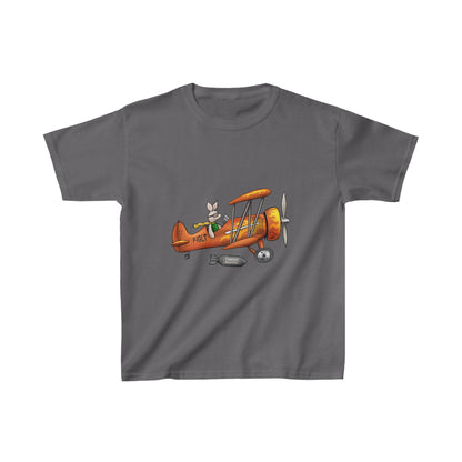 Piglet Flying - Kids Heavy Cotton™ Tee - Funky Aviation
