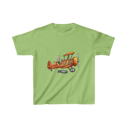 Piglet Flying - Kids Heavy Cotton™ Tee - Funky Aviation