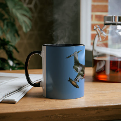 Starfighter Two-Tone Coffee Mugs, 11oz - Funky Aviation