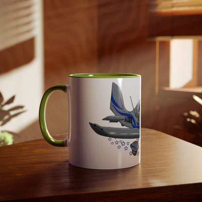 Eurostar EV97 Captain Cool Two-Tone Coffee Mugs, 11oz - Funky Aviation