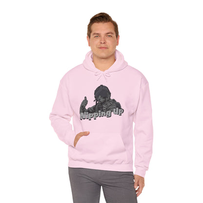 Nipping Up Fighter Pilot design Unisex Heavy Blend™ Hooded Sweatshirt - Funky Aviation