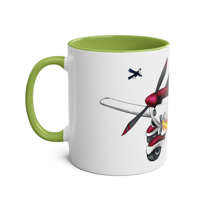 PA28 Team Low Wing Two-Tone Coffee Mugs, 11oz - Funky Aviation