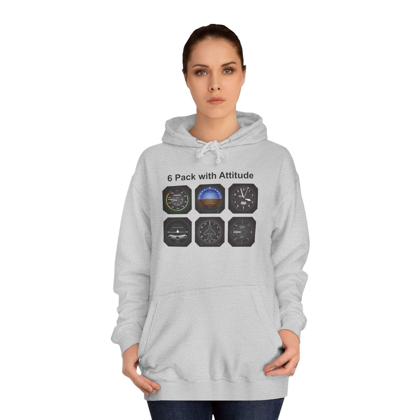 Hoodie — “6 Pack of Attitudes” College Pullover