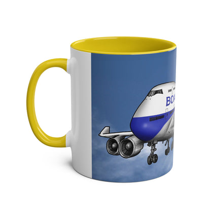 BOAC Boeing 747 Two-Tone Coffee Mugs, 11oz - Funky Aviation