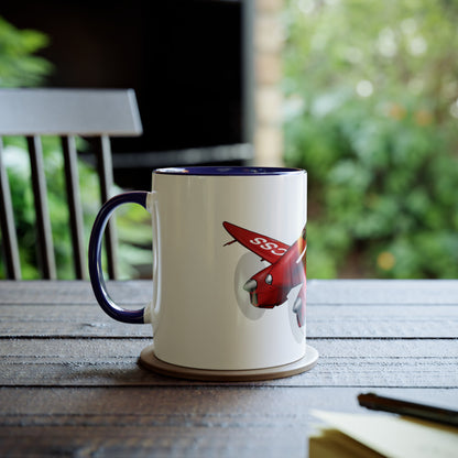 Comet Racer Two-Tone Coffee Mugs, 11oz - Funky Aviation