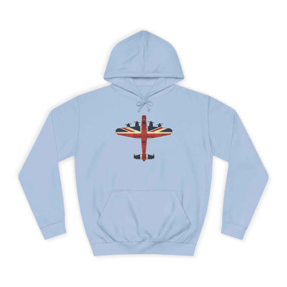 Vintage UK Flag Bomber Plane Hoodie