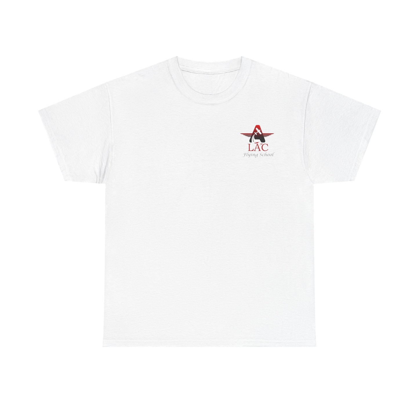 LAC Logo Minimalist Chest Tee — Small Retro Aviation Emblem T-Shirt