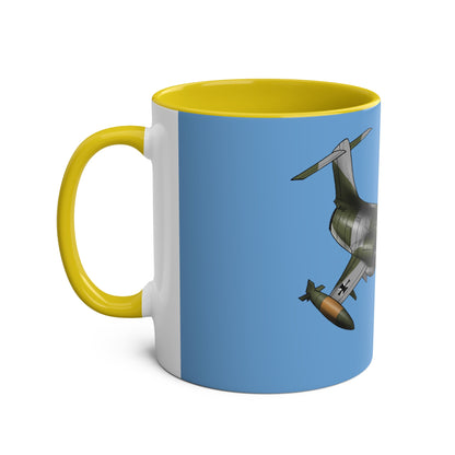 Starfighter Two-Tone Coffee Mugs, 11oz - Funky Aviation