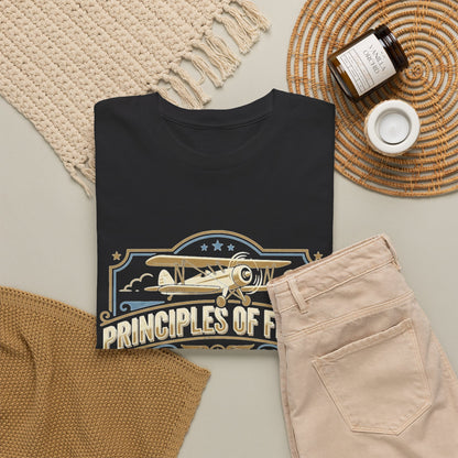 Aviator Principles T‑Shirt — "Principles of Flight: Pitch for Airspeed, Power for Altitude, Pray for the Weather"