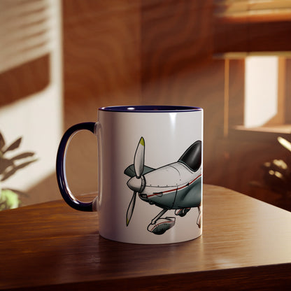 Sportcruiser Aircraft Two-Tone Coffee Mugs, 11oz - Funky Aviation