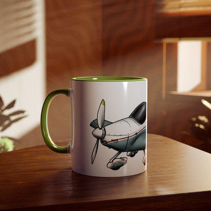 Sportcruiser Aircraft Two-Tone Coffee Mugs, 11oz - Funky Aviation