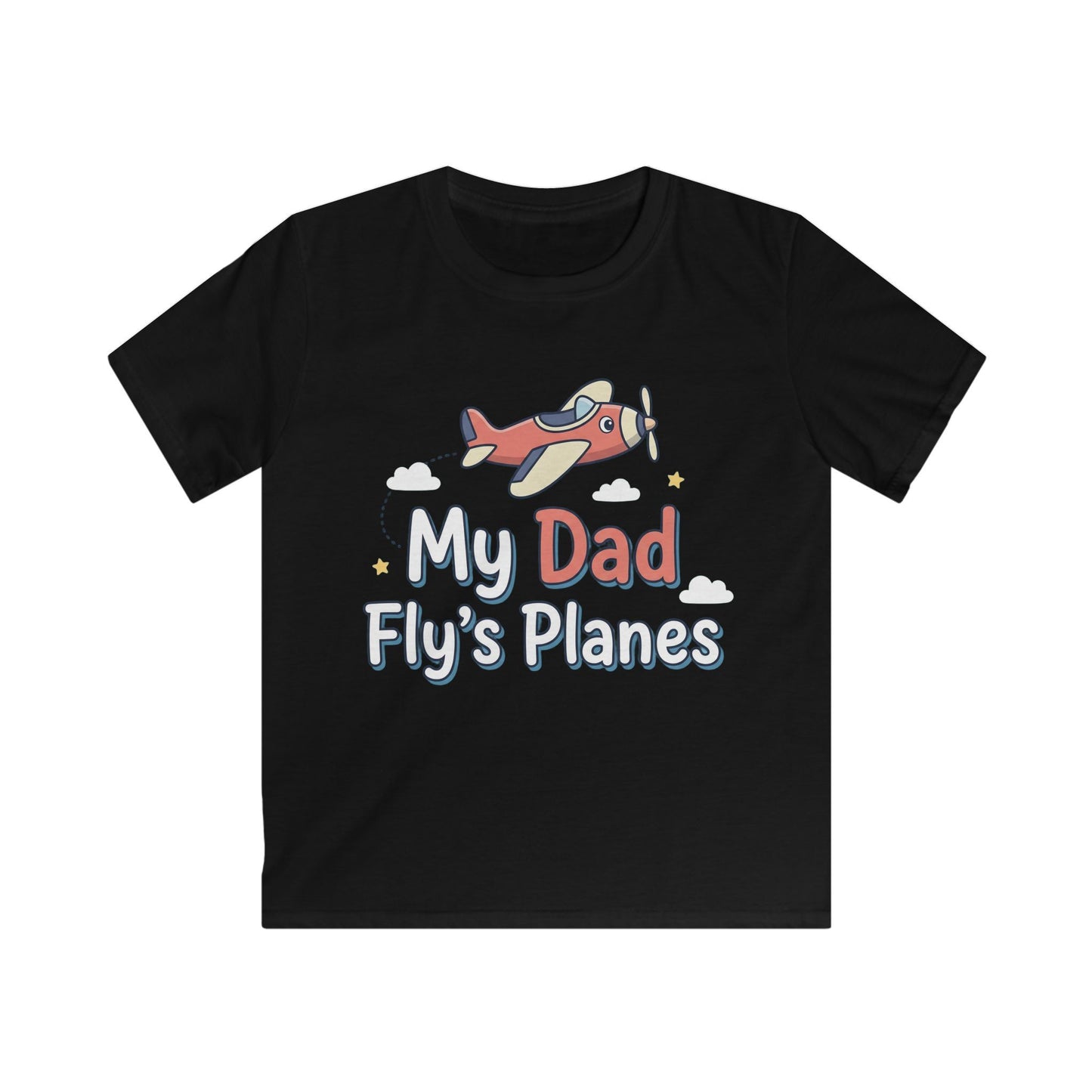 Kids Tee — “My Dad Fly’s Planes” Airplane Graphic Father’s Day Shirt