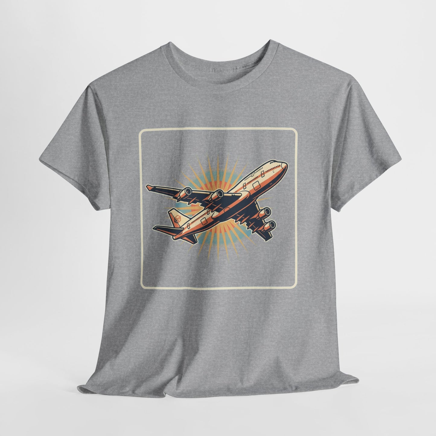 Vintage Jumbo Jet T‑Shirt — Retro Aviation Graphic Tee for Plane Lovers