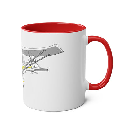 Yellow Decals Cartoon Ikarus C42 Microlight 11oz Coffee Mug