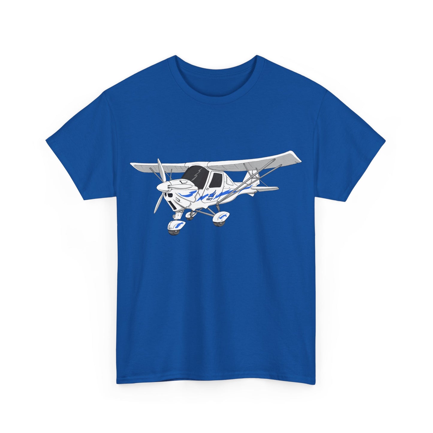 Microlight C42 (Blue) Heavy Cotton Tee - Perfect Gift for Pilots, Aviation Enthusiasts, Travel Lovers, Airplane Birthday, Casual Wear