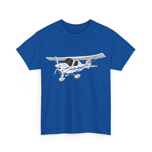 Microlight C42 (Blue) Heavy Cotton Tee - Perfect Gift for Pilots, Aviation Enthusiasts, Travel Lovers, Airplane Birthday, Casual Wear