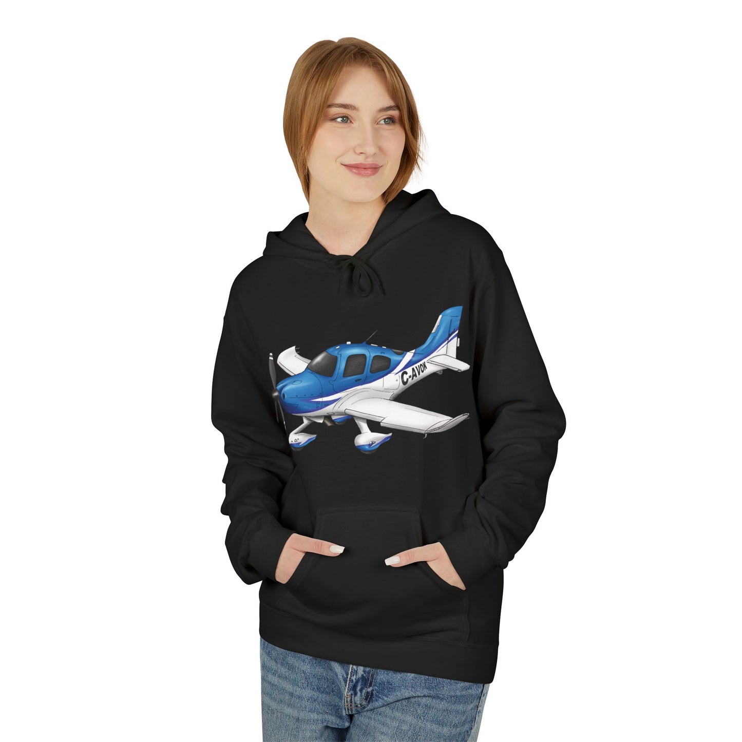 Hoodie - Cirrus Aircraft with CAVOK Design - Perfect Gift for Pilots and Aviation Enthusiasts